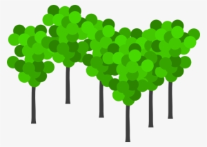6 Trees Clip Art - Group Of Trees Cartoon #4024473