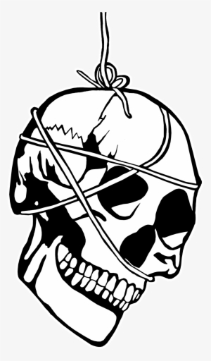 Hanging Skull Tshirt Funny Weird Art Skeleton Rope - Fashion #4025371