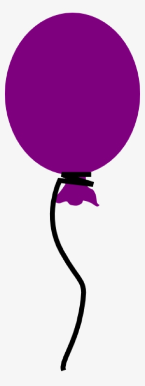Purple Balloons Clipart - Single Purple Balloon Clipart #4025623