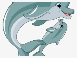 Cartoon Dolphin Clipart - Dolphins Cartoon Clipart #4026620