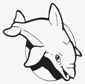 Dolphines Clipart Dolphin Tail - Dolphin Fish Black And White Clipart Png #4026643