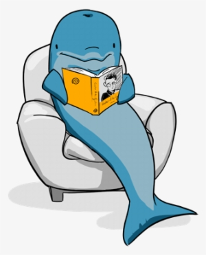 Dolphins Clipart Reading - Dolphin Reading A Book #4026813