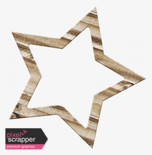 Wood Star Frame - Digital Scrapbooking #4026892