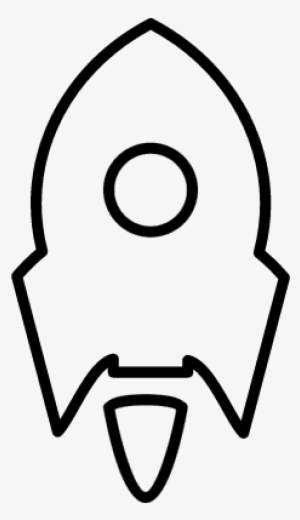 Rocket Ship Variant Small With White Circle Outline - Rocket #4026978