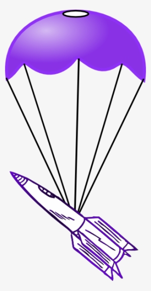Parachute With Rocket Clip Art - Drawings Of Rockets And Parachutes #4027137