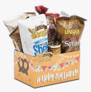 Share - Unique Pretzels Happy Birthday Banners Gift Basket #4027553