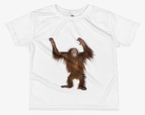 Orang Utan Print All Over Kids Sublimation T Shirt - Orangutan Png #4027643