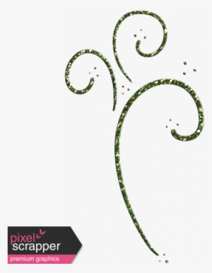 Glitter Swirl Green - Scrapbooking #4028604