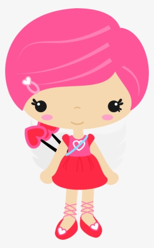 Cute Clipart ❤ Niña Cupido - Dibujos De Niña #4028658