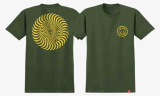 Spitfire Classic Swirl T-shirt Military Green - Spitfire Classic Swirl T-shirt - Military Green/yellow #4028752