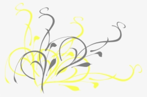 Yellow Swirl Border Png - Vine Clip Art #4029269