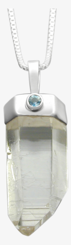 Clear Quartz And Blue Topaz - Pendant #4030713