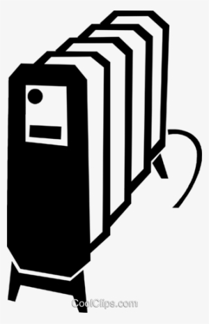 Electric Heater Royalty Free Vector Clip Art Illustration - Heater Clipart #4031028