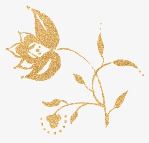 Golden Shadow Floral Transparent - Motif #4031303