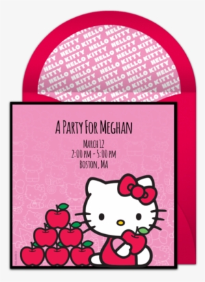 Hello Kitty Bow Online Invitation - Doraemon And Hello Kitty #4031960