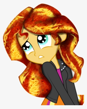 Edit, Equestria Girls, Food, Hair, Pasta, Safe, Simple - Orange And Red My Little Pony #4032520