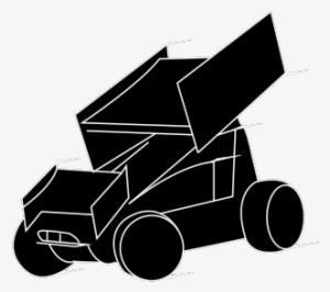 Arts Radiator Sprint Car - Sprint Car Black And White #4032841