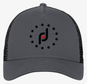 Circle Of Stars Black & Red Snapback Trucker Cap - Jeep Embroidered Logo Caps #4033215