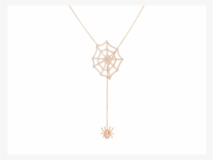 Spider And Web Elevator Pendant Rose Gold Vermeil White - Pendant #4033380