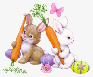 Coelhinho Da Pã Scoa Com Cenoura - Simbolos Da Pascoa Coloridos Coelho #4034026