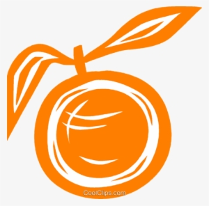 Laranja Com Folha Livre De Direitos Vetores Clip Art - Vector Hoja De Naranja #4034792