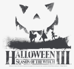 Halloween Silhouette Men's V Neck T Shirt - Halloween Iii Season Of The Witch Silhouette Licensed #4035052
