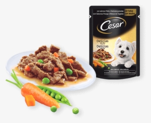 Pollo Y Verduras En Salsa - Cesar Delicias Pouch Sauce Chicken And Vegetables 100 #4036004