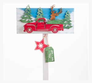 Red Truck Sign - Truck #4036444