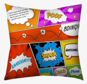 Comic Speech Bubble Tufted Floor Pillow - Comic Estruendo #4037247