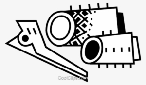 Curlers And Hair Clips Royalty Free Vector Clip Art #4037456