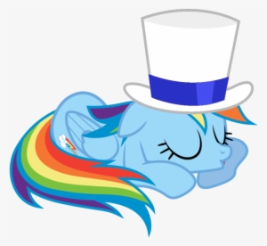 Count Bleck, Edit, Hat, Paper Mario, Safe, Simple Background, - Rainbow Dash Sleeping #4037988