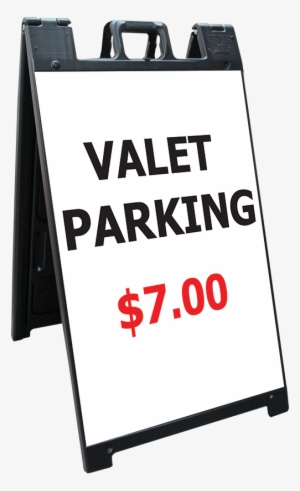 Black Signicade With Valet Parking Sign - Black A-frame Sidewalk Sign (25"x45") Quantity(1) #4038798
