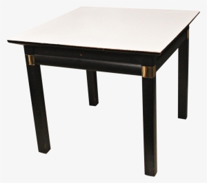 Vintage Hollywood Regency Black White Wood Side Table - End Tables #4039378