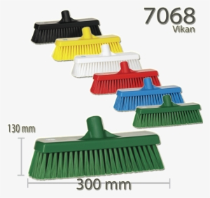 7068 Escoba 300 Mm Medio - Vikan 7060 Deck Scrub - 3x12, Stiff - Black #4039569