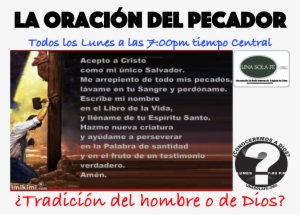 La Oración Del Pecador ¿tradición De Hombre O De Dios - Ron Dicianni - Salvation Open Edition On Canvas #4040298