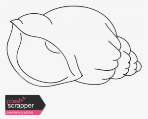 Cartoon Seashell Template - Seashell #4041325