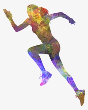 Bleed Area May Not Be Visible - Woman Runner Running Jogger Jogging Silhouette 03 #4042787