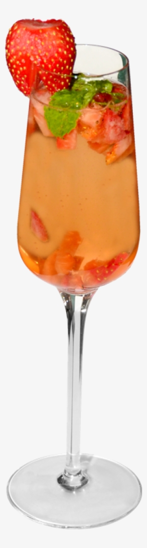 Strawberry & Champagne Mojito - Wine Glass #4043271