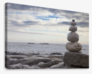 Pile Of Rocks Balanced On A Boulder At The Water's - Supplier Generic Pile Of Rocks Balanced #4043467