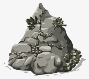 Glitch Clipart Small Rock - Batu Vektor #4043722