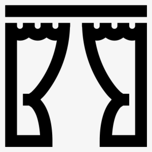 The Icon Shows A Set Of Two Tall Curtains That Are - Portable Network Graphics #4044026
