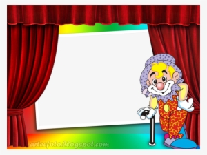 Circo Cortina Palhaco - Moldura De Circo Em Png #4044397