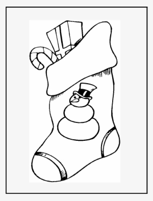 Bota De Navidad Con Regalos Para Pintar Y Recortar - Stocking Coloring Pages #4045234