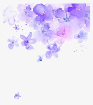 Report Abuse - Purple Water Color Flowers Png #4045290