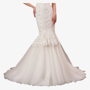 A-plum White Strap Ball Gown In Lace Wedding Dress - Gown #4045338