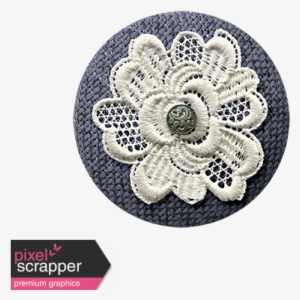 Fabric Flower Button - Needlework #4045464
