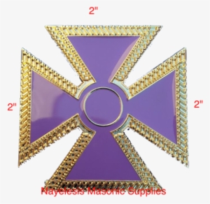 Kt 2" Purple Enamel Uniform Maltese Uniform Delux Cross - Cross #4045671