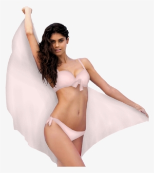 Girl Prettygirl Swimsuit Bikini Stickergirl Pink Transl - Antigel By Charmel Push Up, Str 80b Igjen #4046453