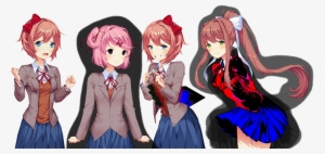 Fun[fun] Natsuki, Sayori And Monika Vs Evil Sayori - Evil Sayori #4046487