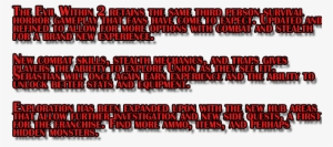 The Evil Within 2 Story Faq/recap Information - Carmine #4046539